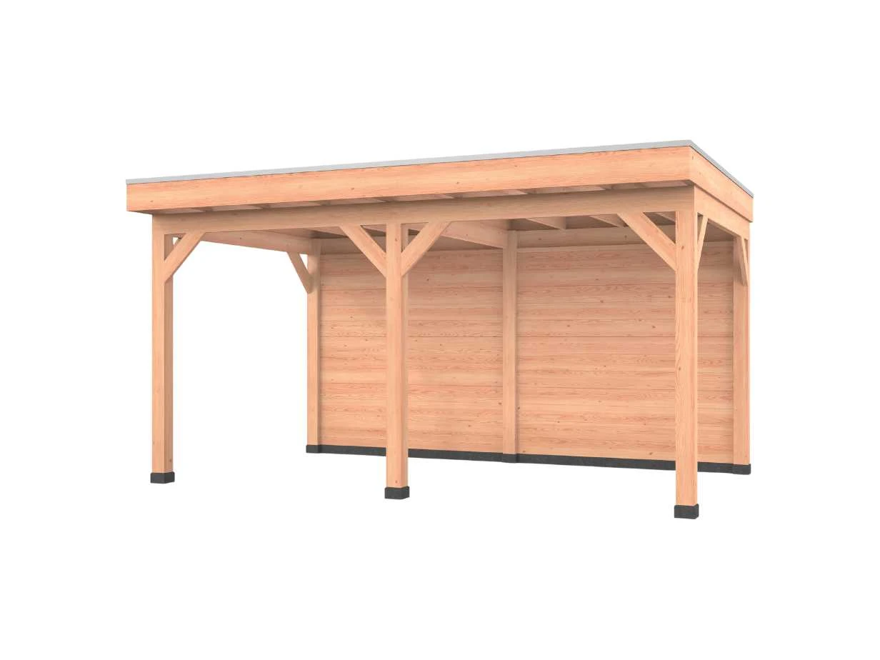 Douglas overkapping, 500 x 300, met achterwand, Westwood Comfort Green - Afbeelding 1